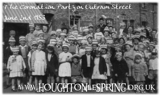 Children at the Coronation street party on Outram Street, Houghton-le-Spring, on June 2nd 1953