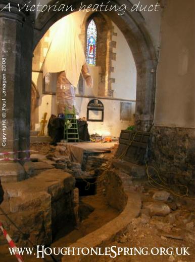 A Victorian heating duct in St Michael's Church, Houghton