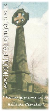 The large memorial found at the east end of Houghton's old Hillside Cemetery