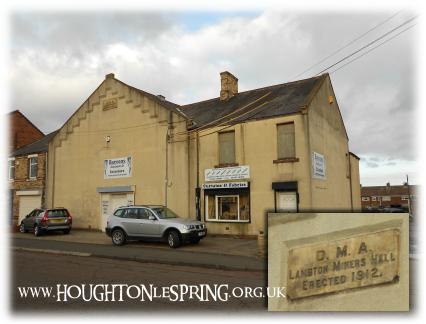 Lambton Miners Hall, Lambton Lane, Fencehouses, photographed in 2012