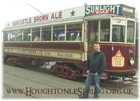 A tram at Beamish Museum, April 2009