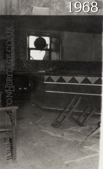 The inside of Houghton Hall in 1968. It was last used as a Social Club in 1965