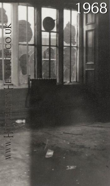 The inside of Houghton Hall in 1968. It was last used as a Social Club in 1965