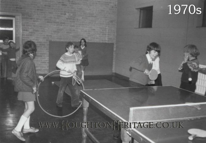 Playtime inside the new Sports Hall at Houghton Hall YMCA, 1970s