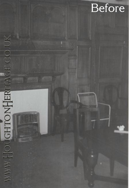 The boardroom inside the YMCA at Houghton Hall before it was redecorated, guessed to be around 1972