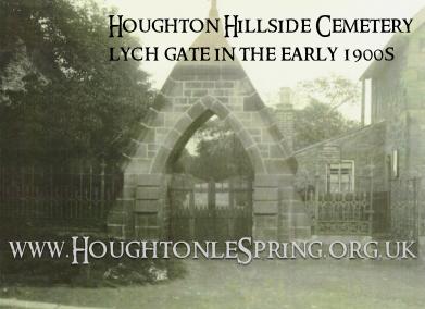 A closer look at the Hillside Cemetery lych gate and noticeboard, circa 1910