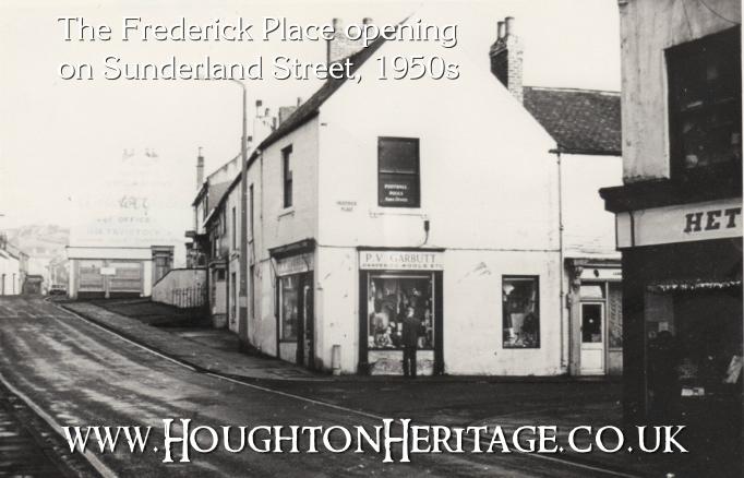 The corner of Frederick Place on Sunderland Street in the 1950s