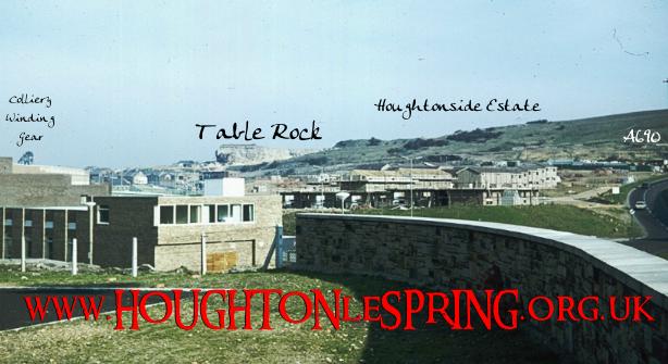 Looking up towards Houghton's magnesian limestone hills and the development of the Houghtonside Estate, 1973