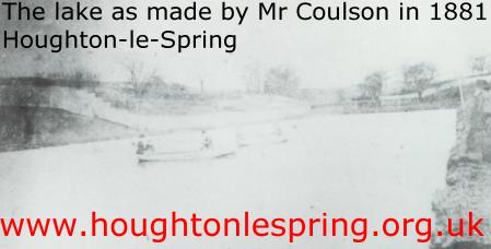 A rare view of the boating lake in Houghton-le-Spring, circa 1881