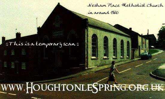 Nesham Place Methodist Church, formerly the United Methodist pre the Deed of Union in 1932.  The church held its last service on Sunday September 21st 1980.  The building was demolition and the land left for many years until a house was erected on the site in the 1990s.