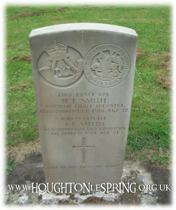 War grave for Lance CPL W.T SMITH & Private J.B SMITH, Houghton-le-Spring