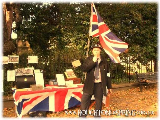 Paul Lanagan recreates the role of an ARP warden at Houghton Feast 2009